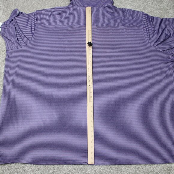 Reebok Golf Polo Shirt Mens 6XL Purple Striped Speedwick Short Sleeve Pullover - Picture 15 of 16
